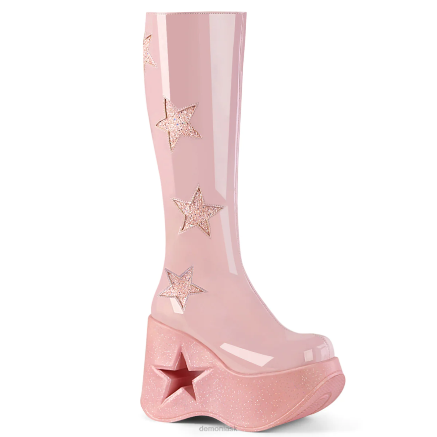 baby pink patent-baby pink multi trblietky Demonia dynamit-218 P808265