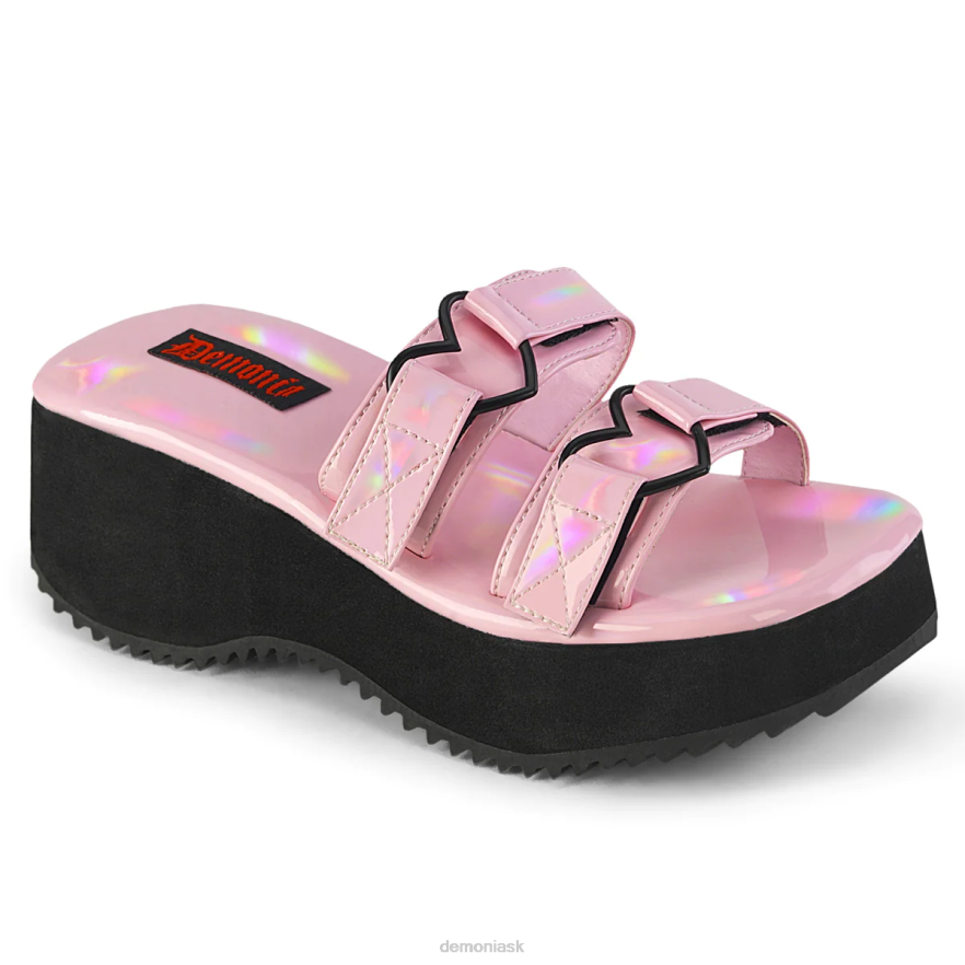 baby pink holo patent Demonia prevrátiť-12 P808532